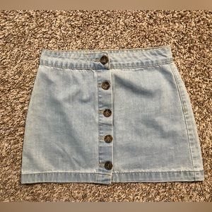 Forever 21 Button Up Denim Mini Skirt